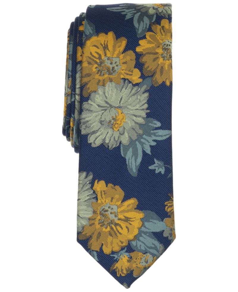 Men's Joelle Floral Skinny Tie