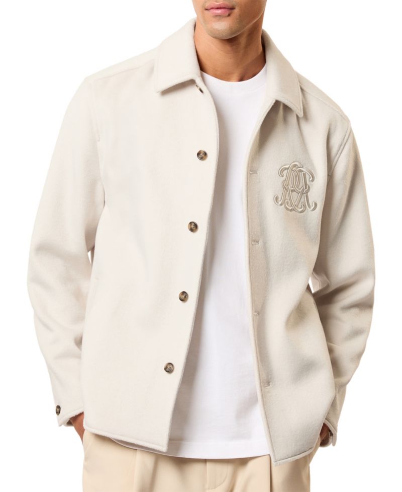 Men's Champ Relaxed-Fit Wool-Blend Monogram Jacket