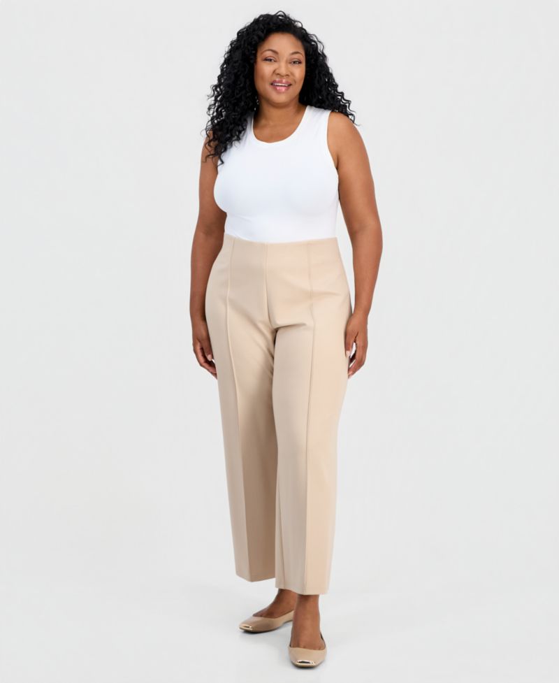 Plus Size Wide-Leg Relaxed-Fit Pants