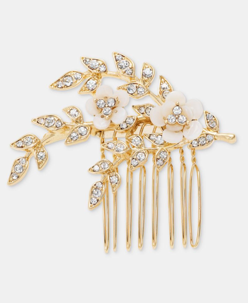 Pav&eacute; Flower Hair Comb