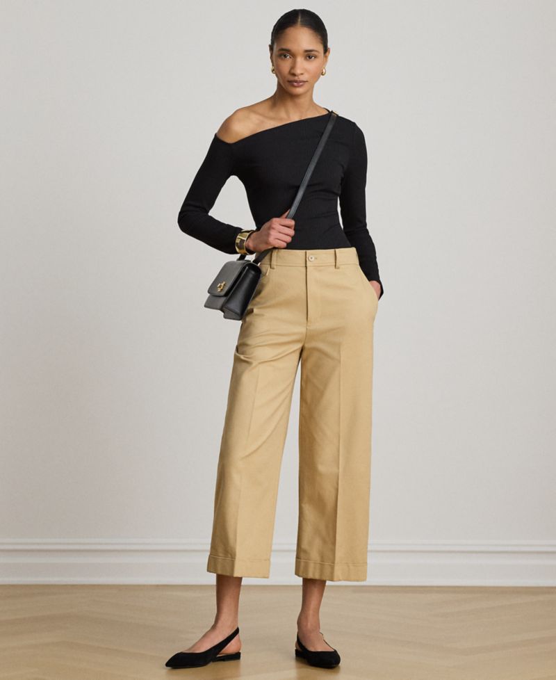 Petite Cropped Wide-Leg Pants