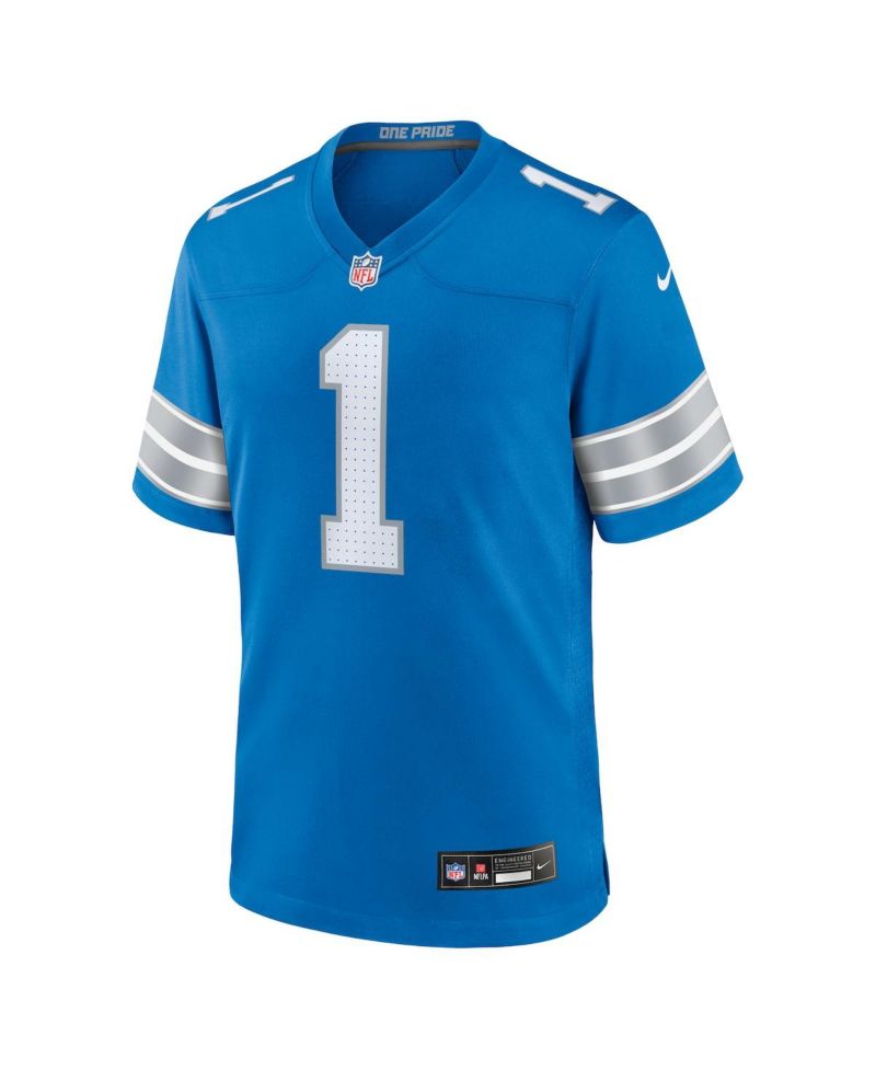 Men's Jameson Williams Blue Detroit Lions Game Player Jersey