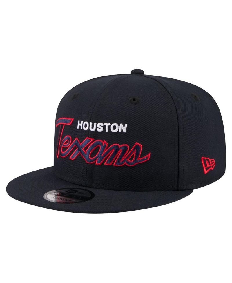 Men's Navy Houston Texans Core Team Script 9FIFTY Snapback Hat