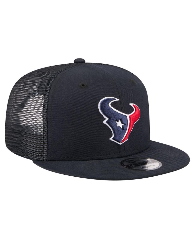 Men's Navy Houston Texans Core Team 9FIFTY Trucker Snapback Hat