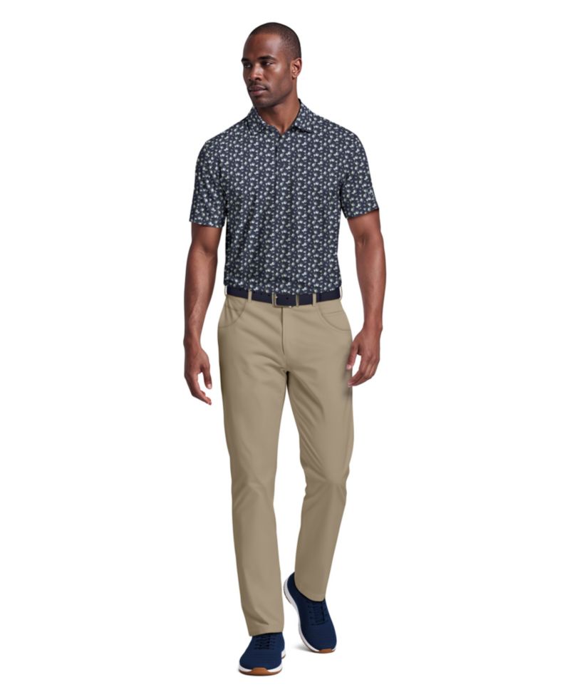 Men's Ombre Cocktail Print Short-Sleeve Polo Shirt