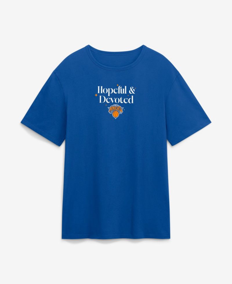 Men's Blue New York Knicks Hopeful Devoted Legacy Cotton T-Shirt