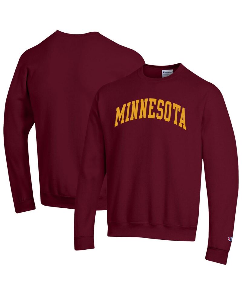 Men's Maroon Minnesota Golden Gophers Basic Arch Fleece Pullover Sweatshirt