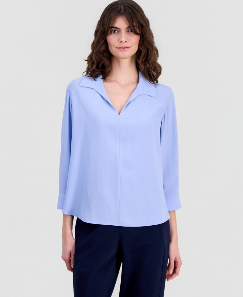 Women's Collared Silk Shirt