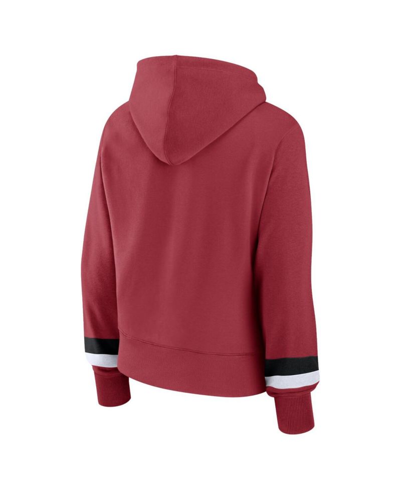 Women's Cardinal Arizona Cardinals Over Under Pullover Hoodie