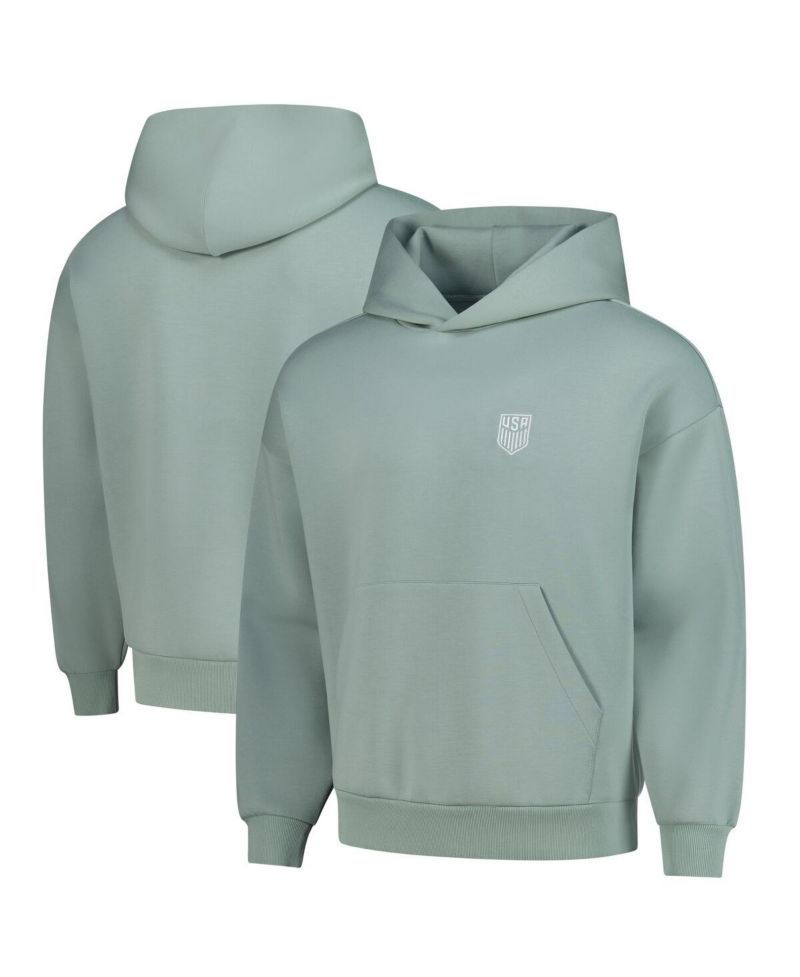 Men's and Women's Green USMNT Luxe Signature Tri-Blend Pullover Hood