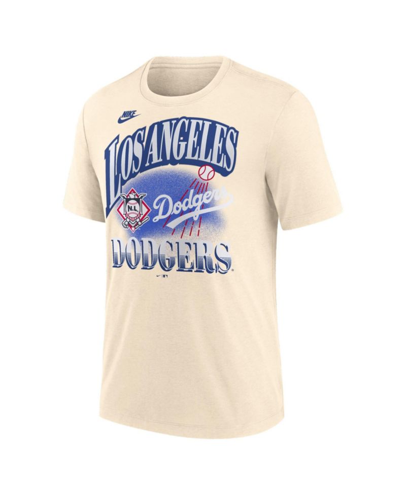 Men's Natural Los Angeles Dodgers Vintage Tri-Blend T-Shirt