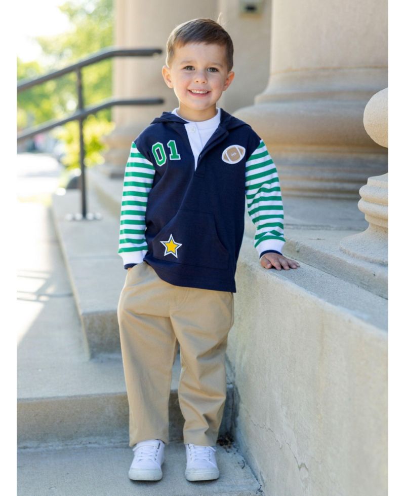 Baby Boy's 12M -24M Twill Fake Fly Pants