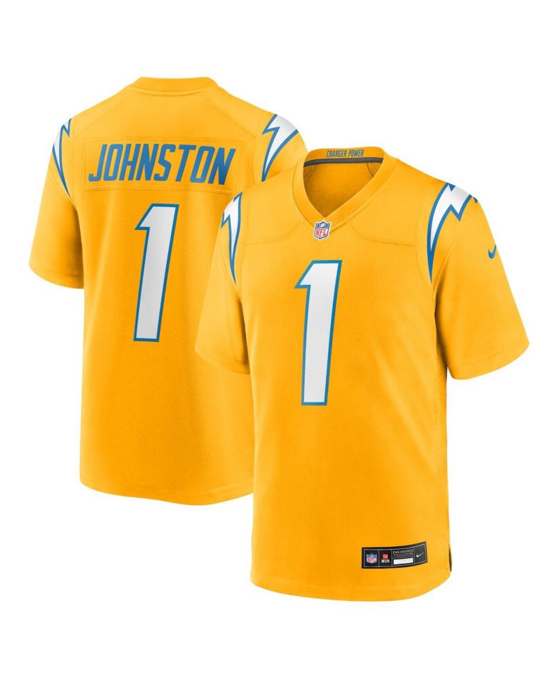 Men's Quentin Johnston Gold Los Angeles Chargers Alternate Charger Power Game Player Jersey