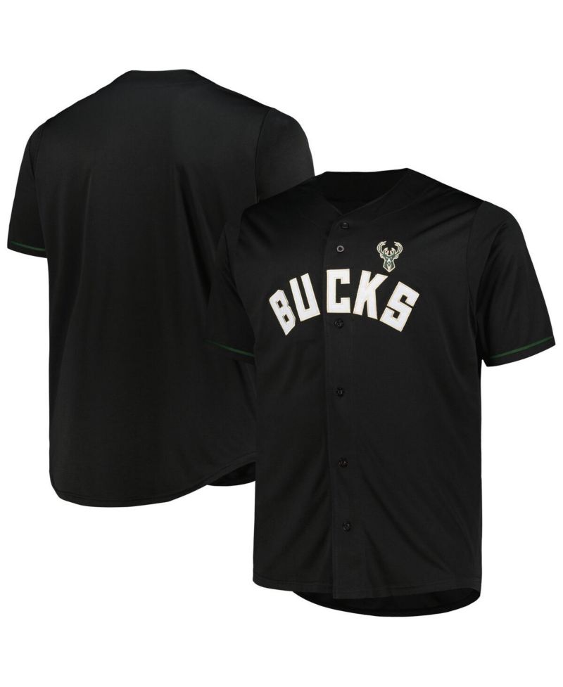 Men's Black Milwaukee Bucks Big & Tall Pop Jersey