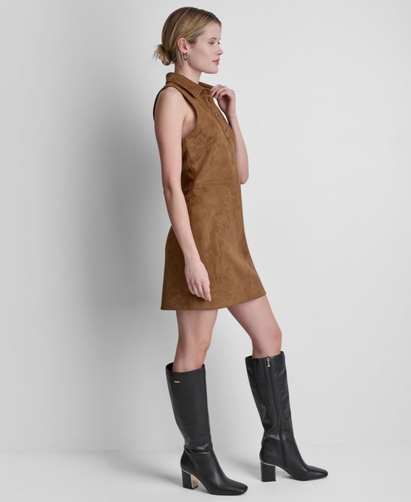 Women's Collared Sleeveless Mini Dress