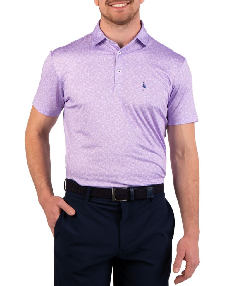 Men's Summer Floral Printed Performance Polo