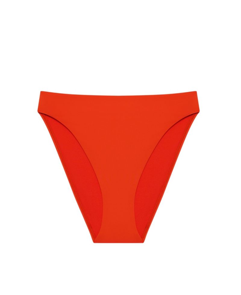 Women's Sunburst Orange High Leg Modern Coverage Swim Brief