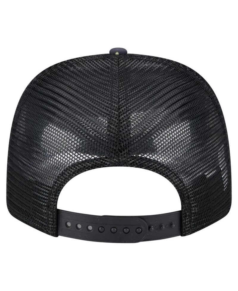 Men's Navy/Black Las Vegas Raiders Adventure Drinks Pattern 9SEVENTY Stretch Snap Hat