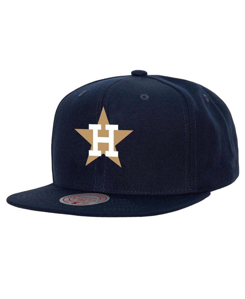 Men's Navy Houston Astros Cooperstown Collection Basic Flip Snapback Hat