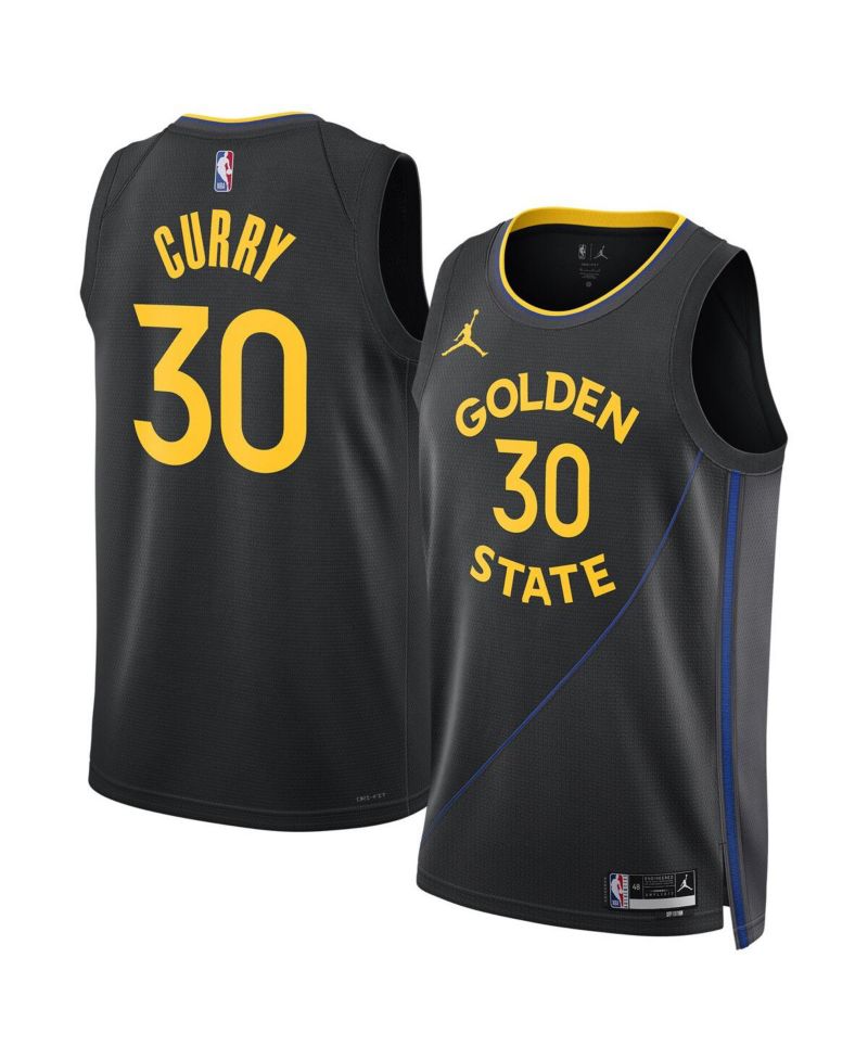 Men's and Women's Stephen Curry Black Golden State Warriors 2024/25 Swingman Jersey - Statement Edition