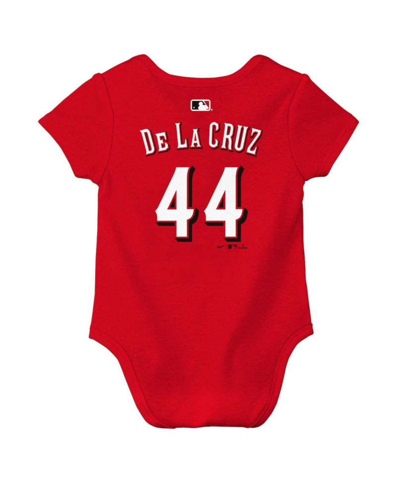 Baby Boys and Girls Elly De La Cruz Red Cincinnati Reds Name & Number Bodysuit