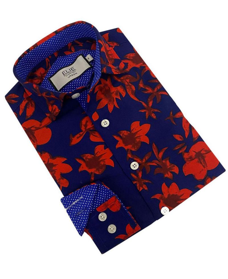 Big Boys Navy Floral Shirt