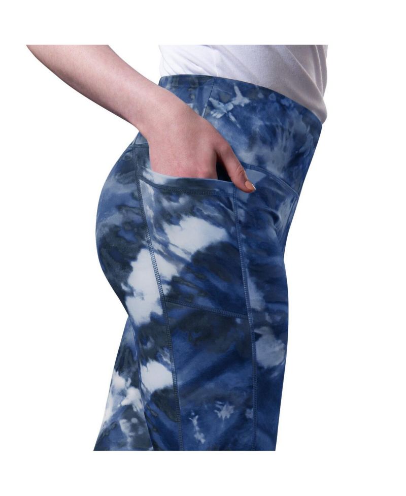 Women's Navy Dallas Cowboys Aubrey Tie-Dye Leggings