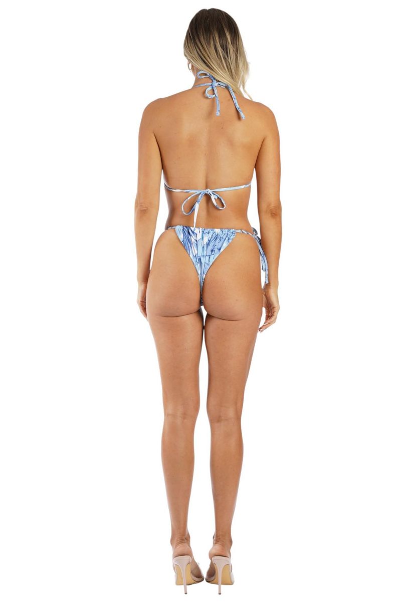 Women's Blue Floral Bikini Set - Luxury Resort Swimwear