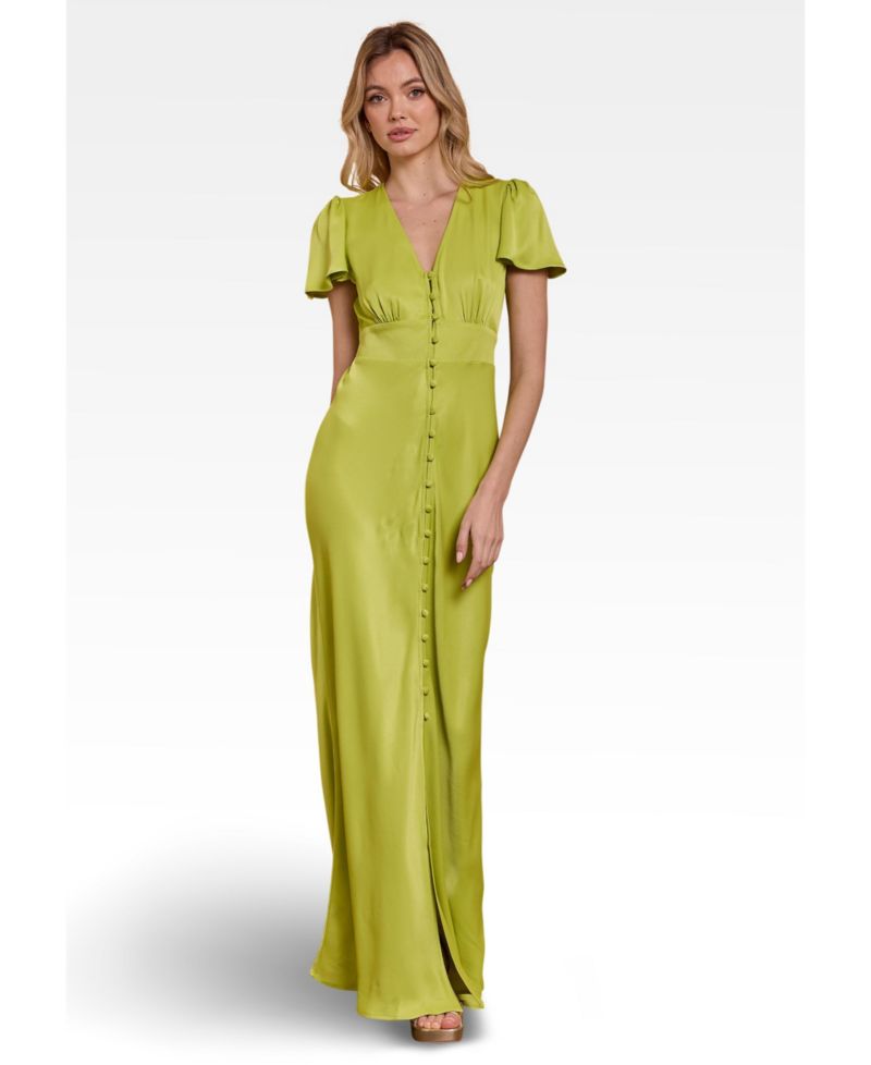 Women's Chelsea Satin V-Neck Bridesmaid Dress