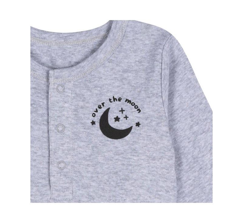 Baby Boys' 5-Pack Long Sleeve Bodysuits, Grey Heather, 12 Months