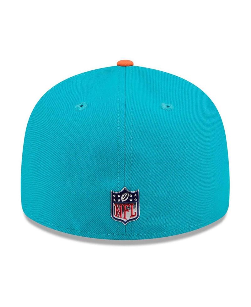 Men's Aqua/Orange Miami Dolphins 2026 NFL Draft Pre-Curved 59FIFTY Fitted Hat