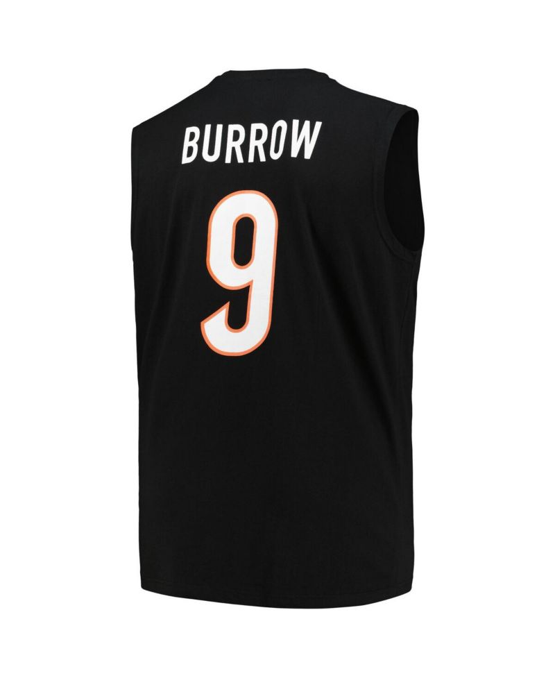 Men's Joe Burrow Black Cincinnati Bengals Big & Tall Muscle Tank Top
