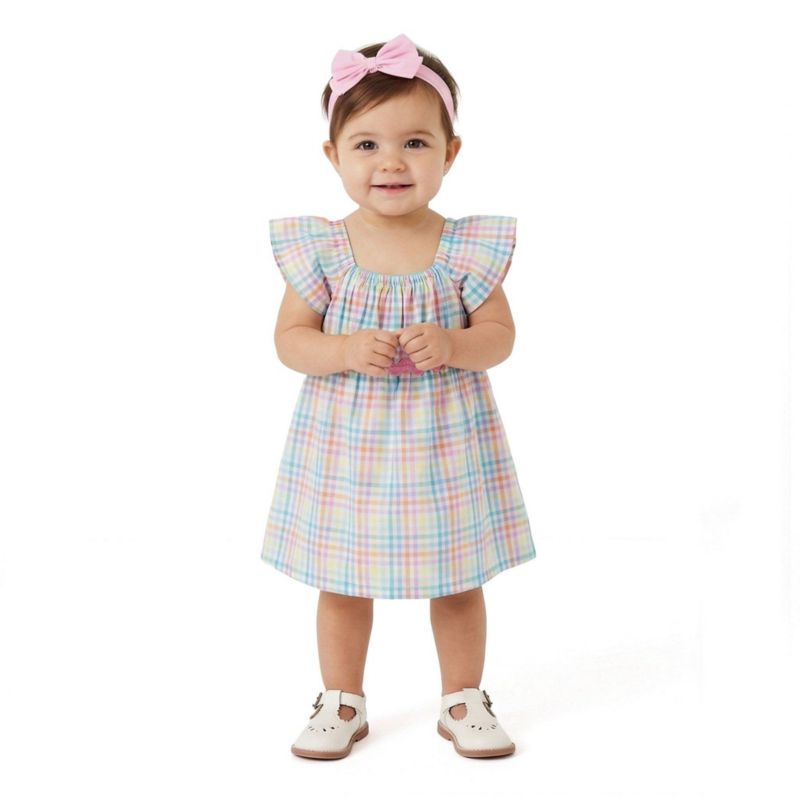 Baby Girls Plaid Dress Set
