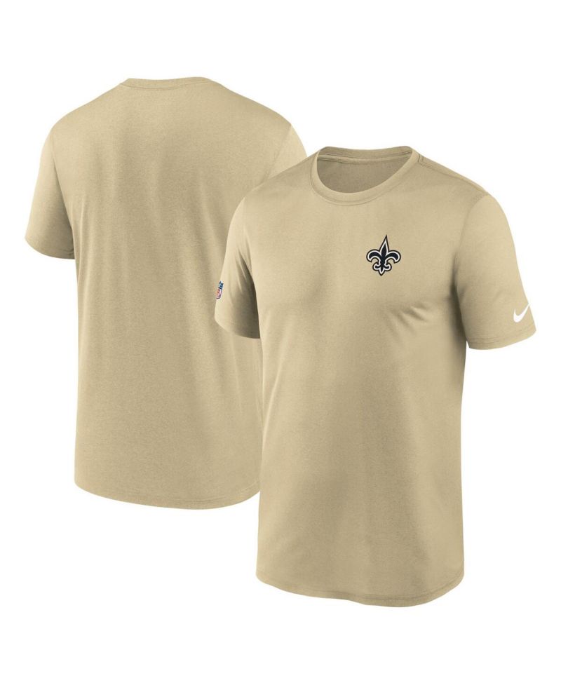 Men's Gold New Orleans Saints Sideline Alt Pack Small Logo Legend Performance T-Shirt