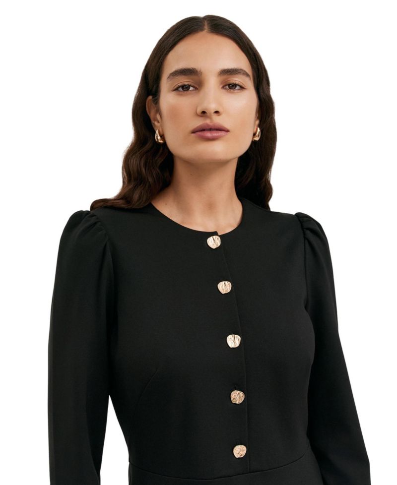 Women's Rae Ponte Long-Sleeve A-Line Dress