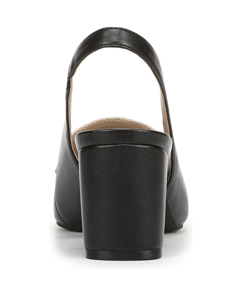 Women's Angel Pointed Toe Block Heel Slingback Pumps