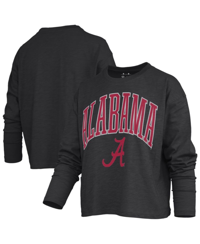 Women's Alabama Crimson Tide Motley Boxy Burnout Long-Sleeve T-Shirt