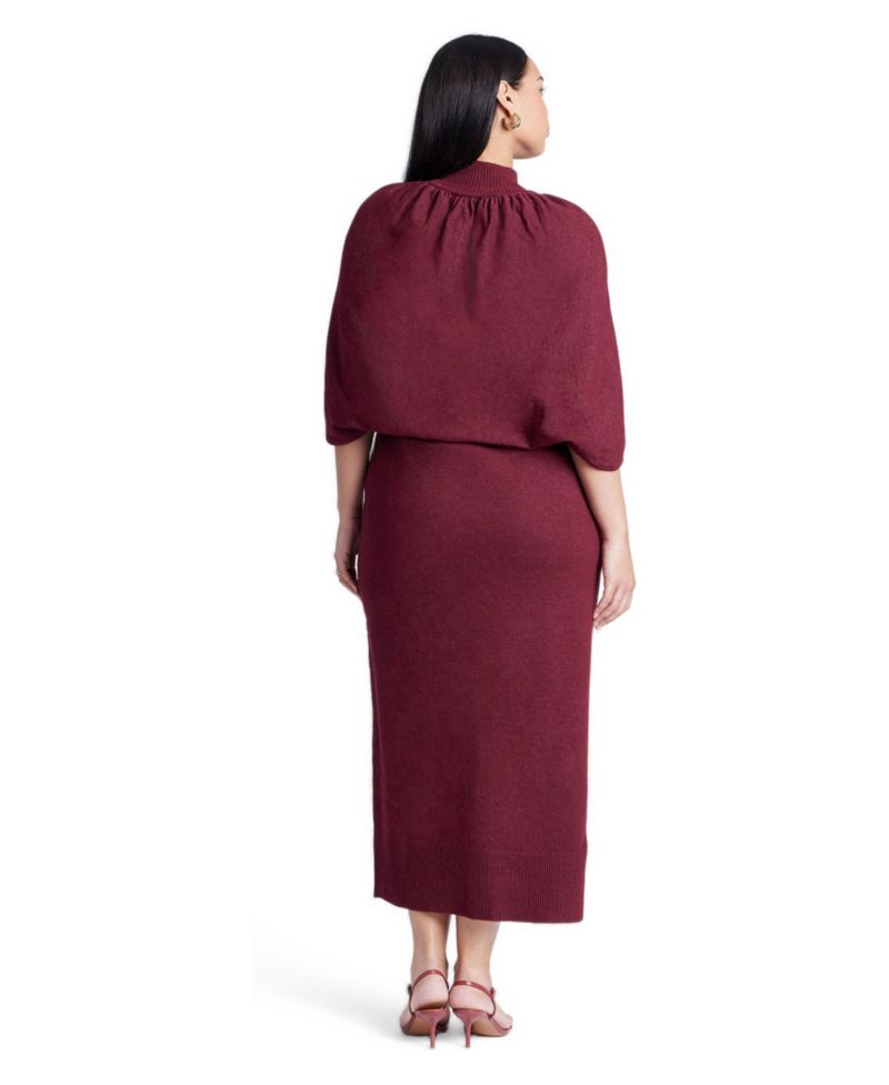 Women's Sweater Cape Dress