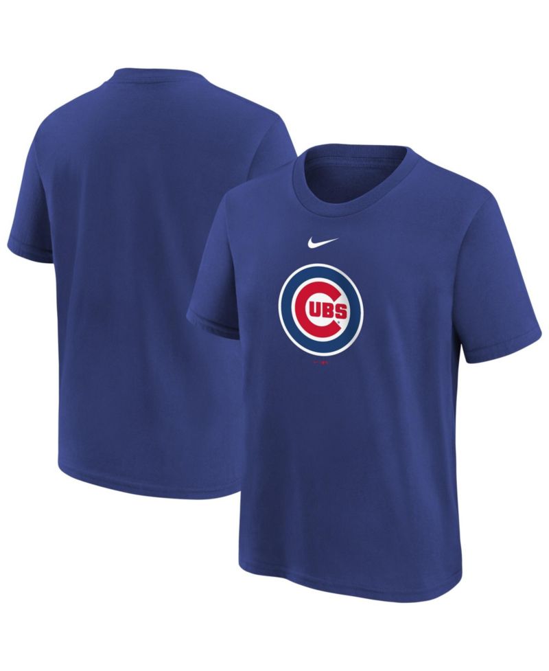 Big Boys and Girls Royal Chicago Cubs Large Logo T-Shirt