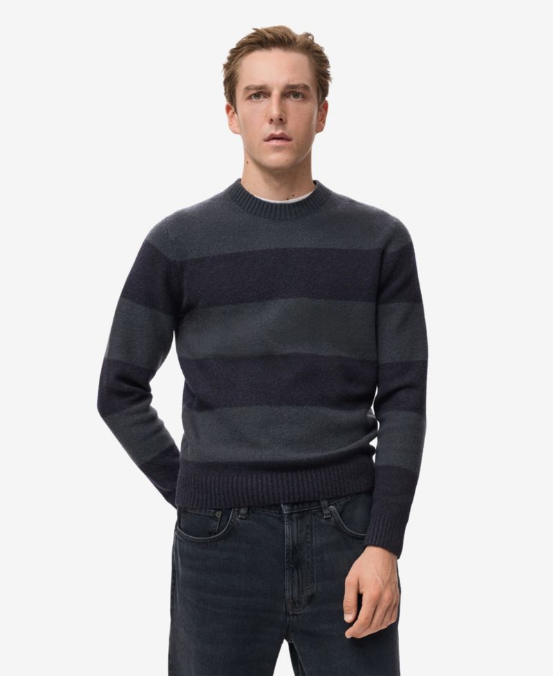 Men's Wool-Blend Striped Sweater