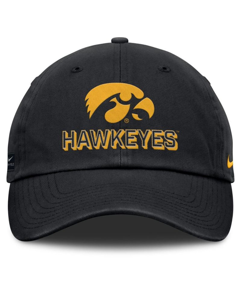 Men's Black Iowa Hawkeyes 2025 On-Field Club Adjustable Hat
