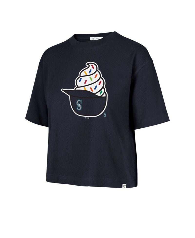 Women's Navy Seattle Mariners Ice Cream Helmet T-Shirt