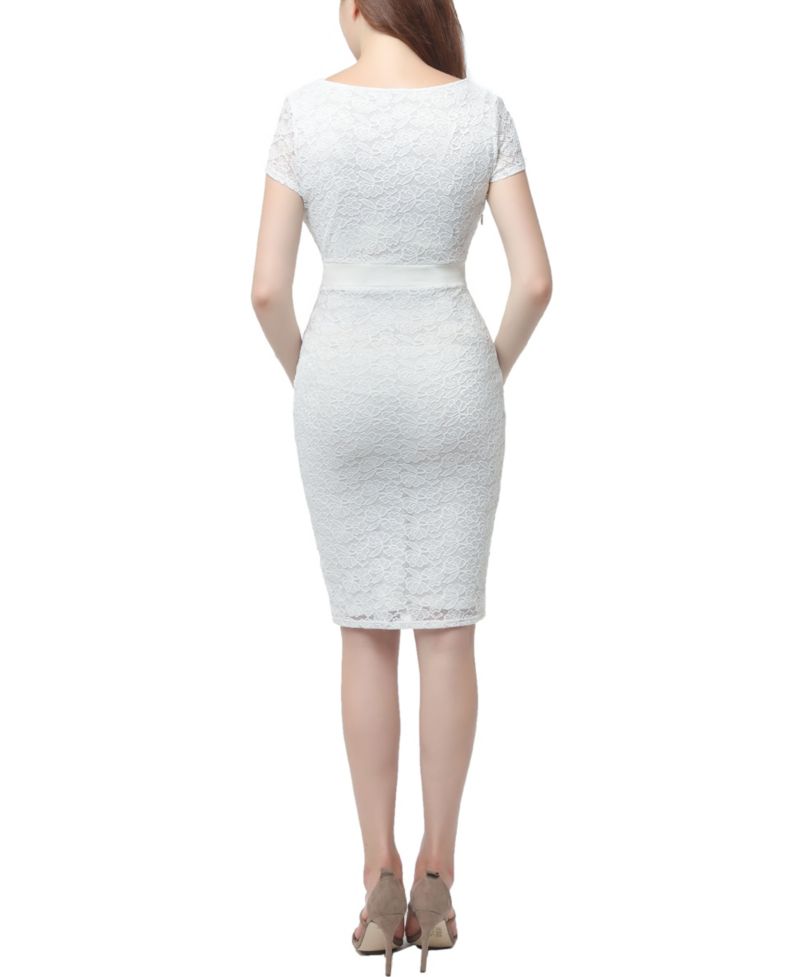 Women's Lace Trim Midi Dress