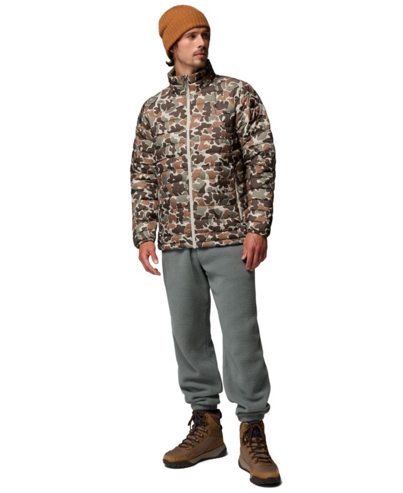 Men's Powder Lite II Quilted Print Full-Zip Jacket