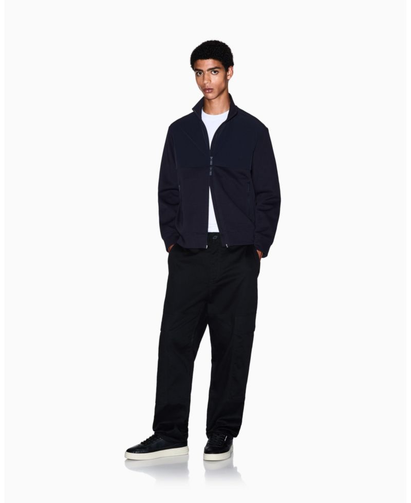 Men's Mixed Media Commuting Full Zip Sweatshirt