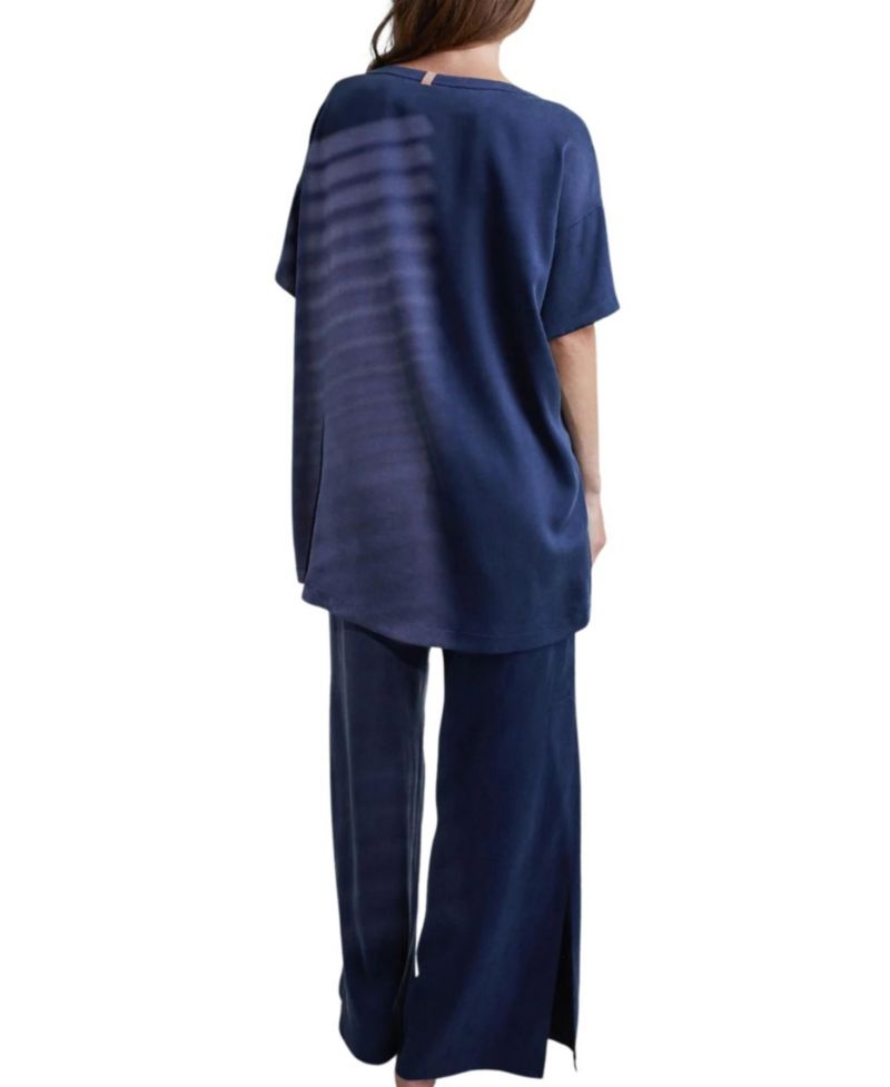 Women's Short-Sleeve Oversized Tee and Pants, 2-Piece Set