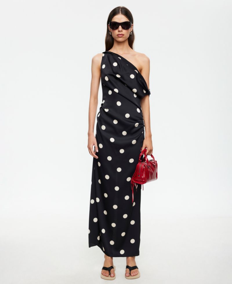 Women's Asymmetric One-Shoulder Maxi Dress