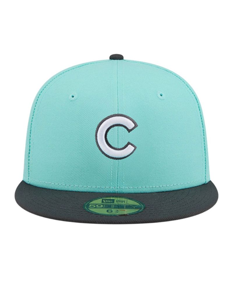 Men's Turquoise/Charcoal Chicago Cubs Two-Tone Color Pack 59FIFTY Fitted Hat