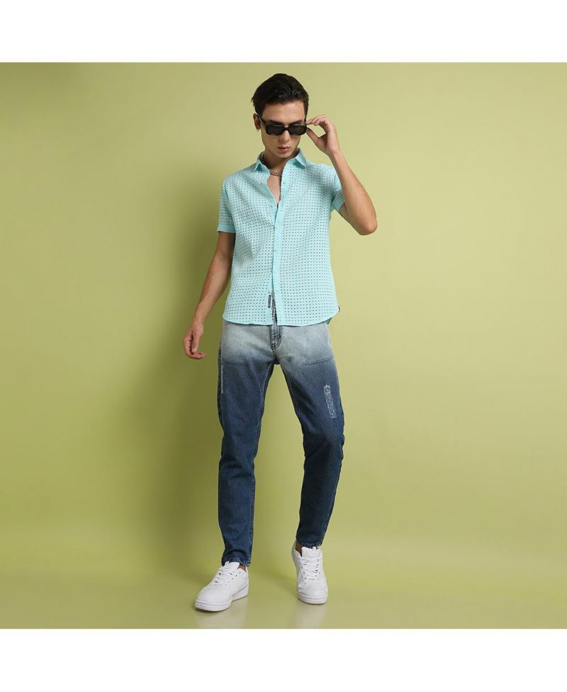 Men's See-Through Square Shirt