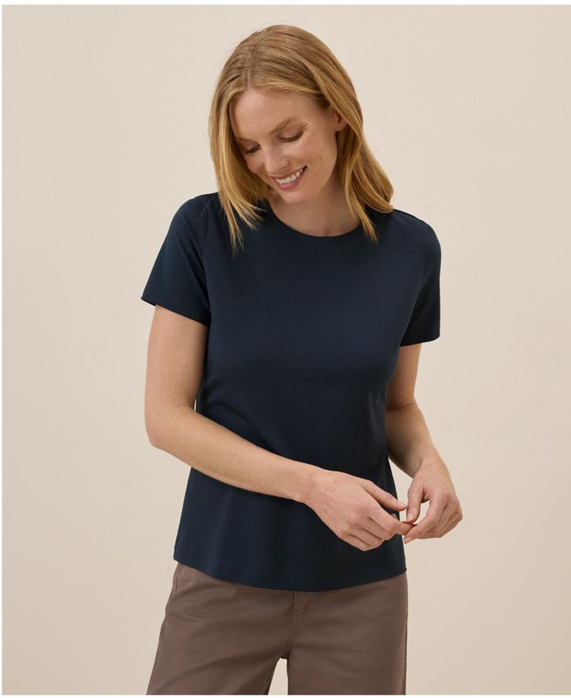 Women's Organic Cotton Luxe Stretch Jersey Tee